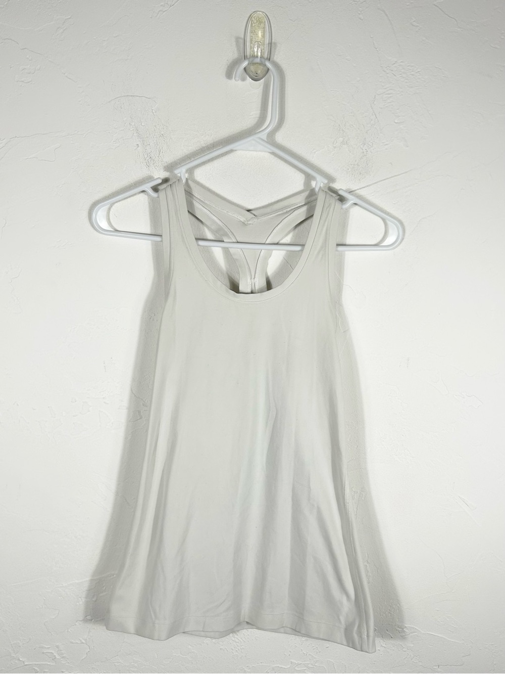 Lululemon White Cool Racerback Tank Top Scoop Neck Athletic Gym